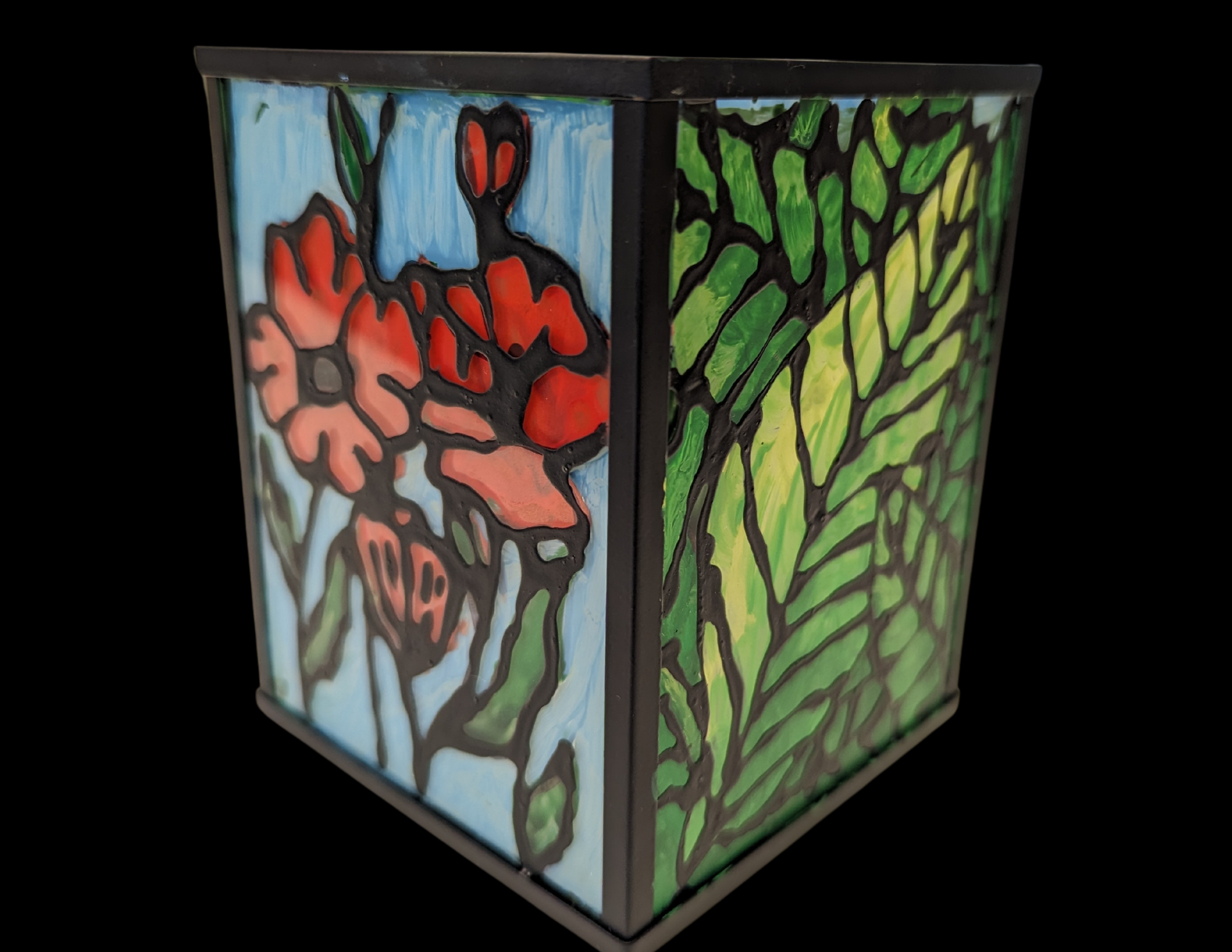 Faux Stained Glass Candle Holders 