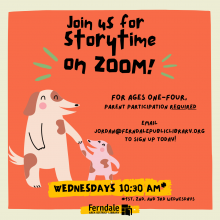 flyer for toddler storytime